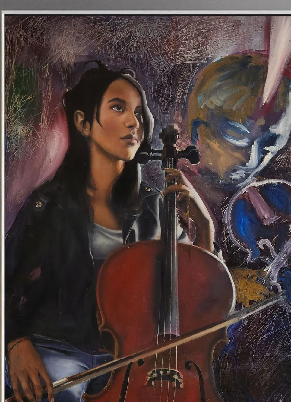 «Vida y muerte hecha de música», óleo sobre lienzo de Samael Casanova